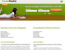 Tablet Screenshot of careerrookie.com
